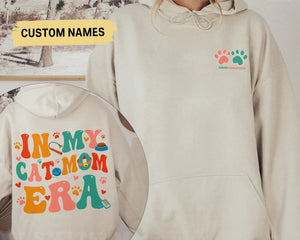 In My Cat Mom Era Hoodie, Custom Cat Name Crewneck, Cat Mom Shirt Gifts, Cat Lover Gift, Cat Mom Gift, Crazy Cat Lady, Cat Mama Shirt