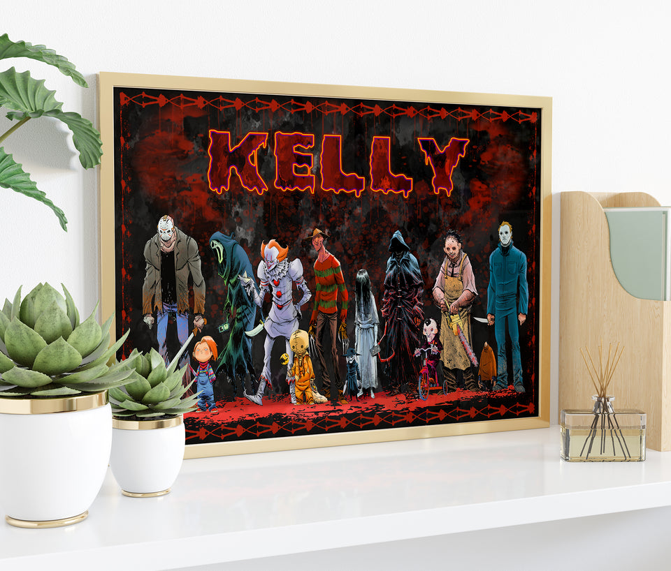 Personalized Your Name Horror Movie Poster