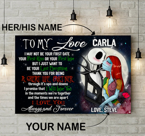 Custom To My Love Nightmare Before Christmas Poster