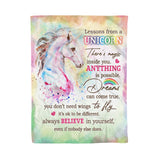 Lessons From A Unicorn Blanket Gift Kids
