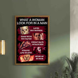 What A Woman Look For In A man Poster