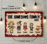 Personalized Halloween Custom Family Poster