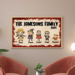 Personalized Halloween Custom Family Poster