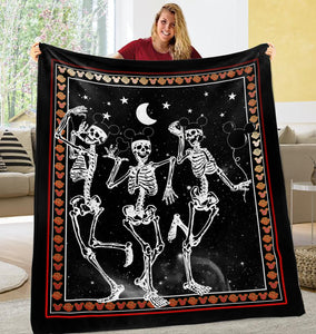 Skeleton Dance Blanket, Halloween Gift