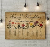 Personalized To My Daughter God Says You Are... Quote Poster, Daughter Gift