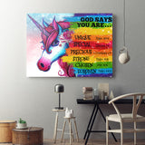 God says you are Unicorn Poster