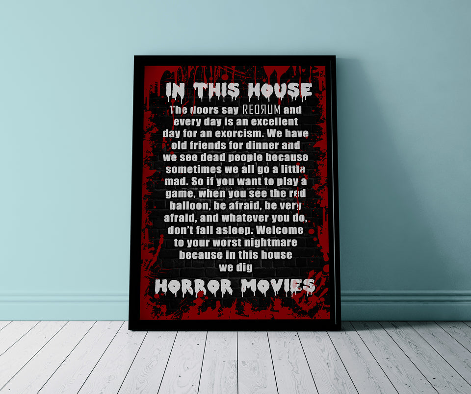 This House Blood Horror Movie Poster