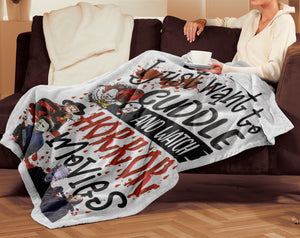 Cuddle and watch horror movies Blanket, Halloween Gift