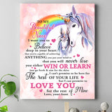 Personalized Aunt Unicorn Poster Gift For Niece