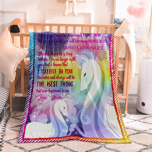 Personalized To My Daughter Unicorn Blanket Gift For Girls