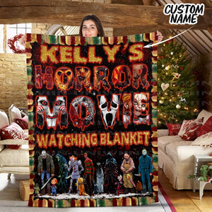 Personalized This Is My Horror Movie Watching Blanket, Christmas Gift