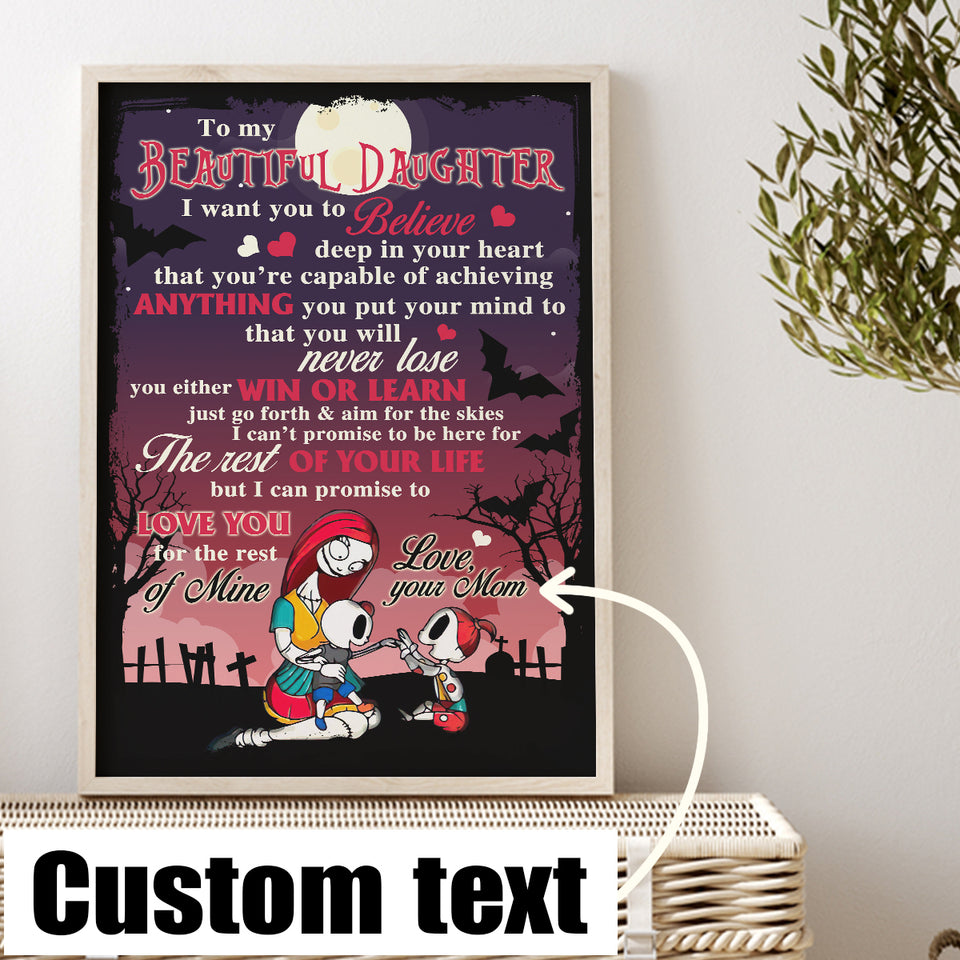 Personalized Mother The Nightmare Before Christmas Poster Gift For Daughter