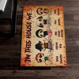 Personalized In This House Horror Movie Family Dornier Rug
